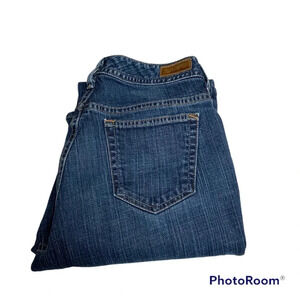 Eddie Bauer dark dyed flare leg size 4R stretch jeans